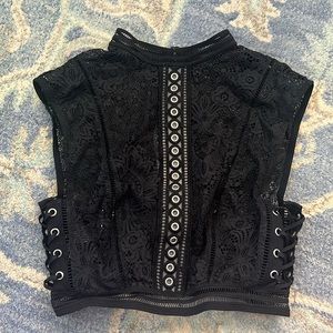 Victoria's Secret Black Lace Bra Top